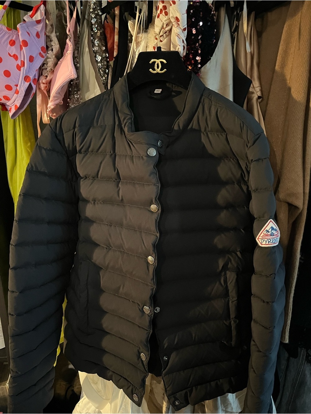 Pyrenex Black Quilted Puffer Jacket women’s size 42